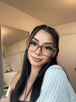 Jacqui Pink Rectangle Glasses8