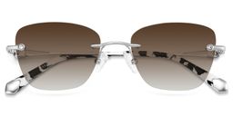 Seth Silver Rectangle Sunglasses1