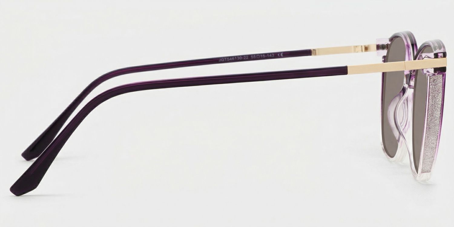 Rodz Square Purple Clear Sunglasses for Women & Men | ZEELOOL UK3