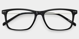 Eleanor Black Rectangle Glasses2