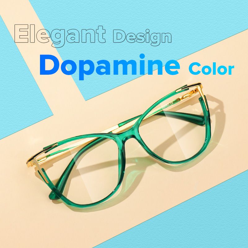 Cateye Yomary Green Eyeglasses and Glasses Frames Deals6