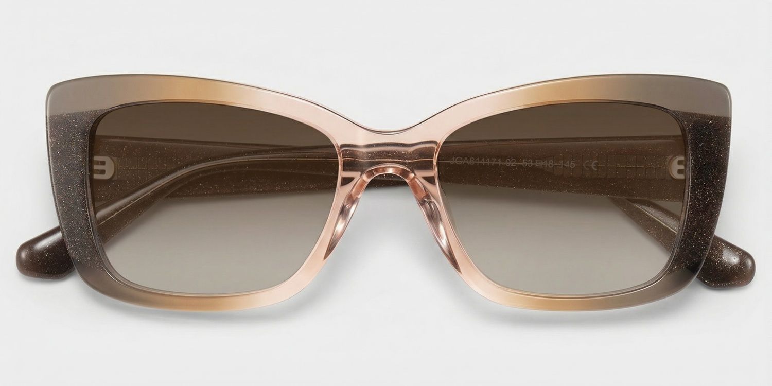 Leona Rectangle Brown Full Rim Sunglasses | ZEELOOL UK1
