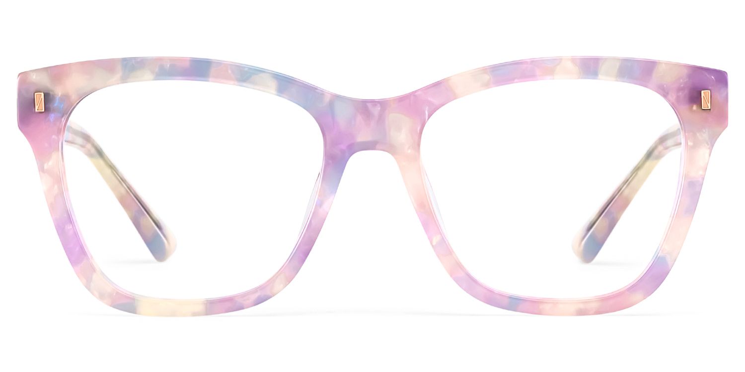Square Purple Eyeglasses- Mae Acetate Frame Glasses0