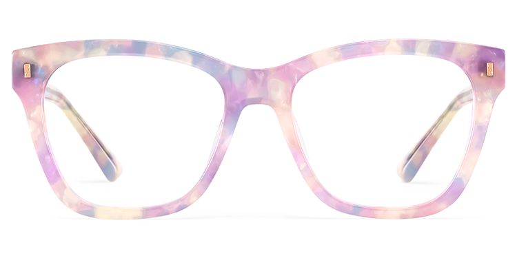 Mae Purple Square Glasses