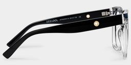 Ebony Black Clear Square Glasses4