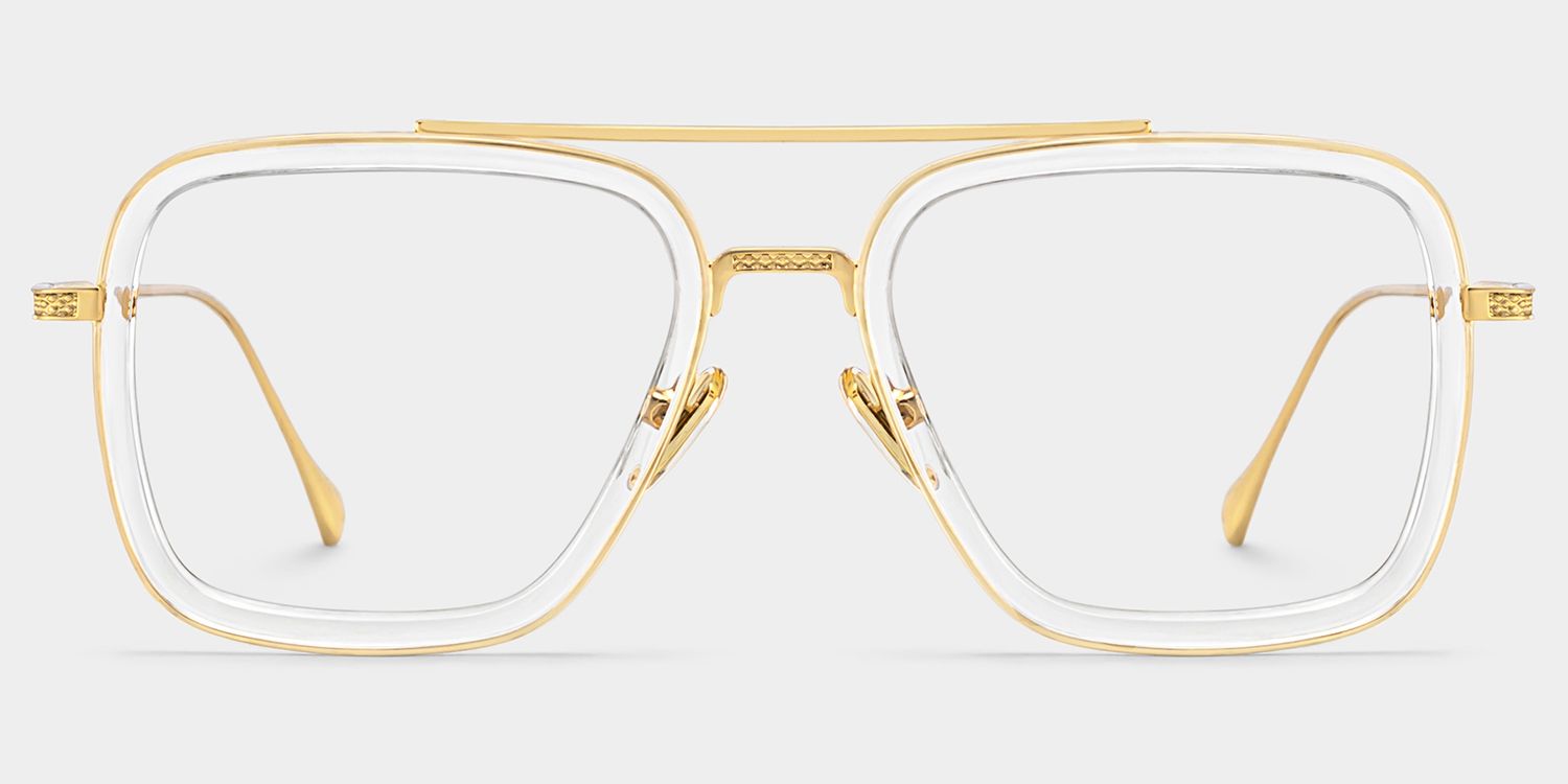 Gifford Aviator Clear Frame Glasses | ZEELOOL UK2