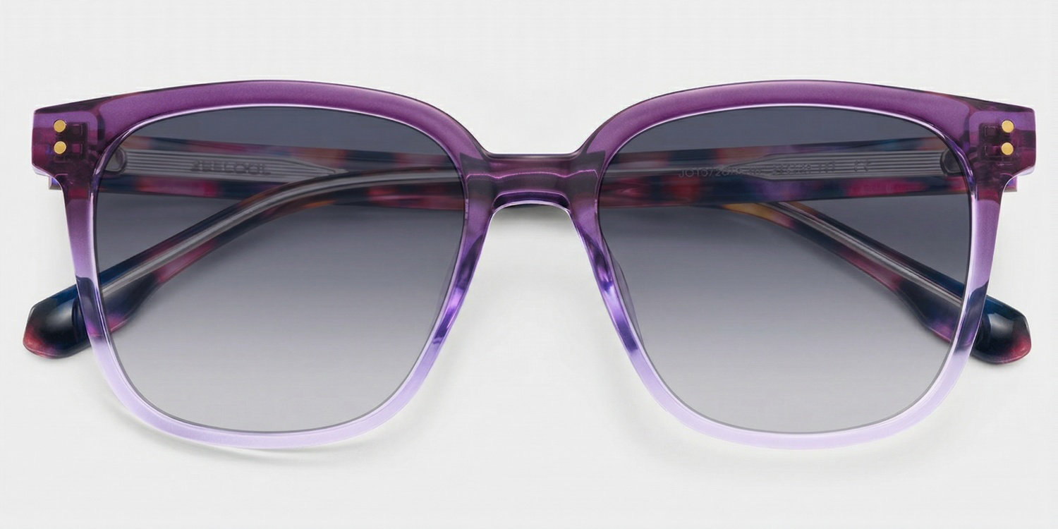 Donnalyn Square Purple Full Rim Sunglasses | ZEELOOL UK1
