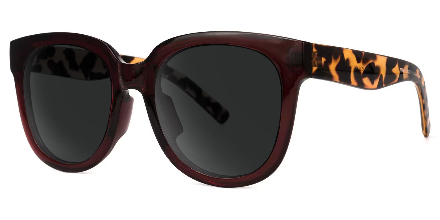 Harrell Square Dark-Red Sunglasses for Women & Men | ZEELOOL UK1