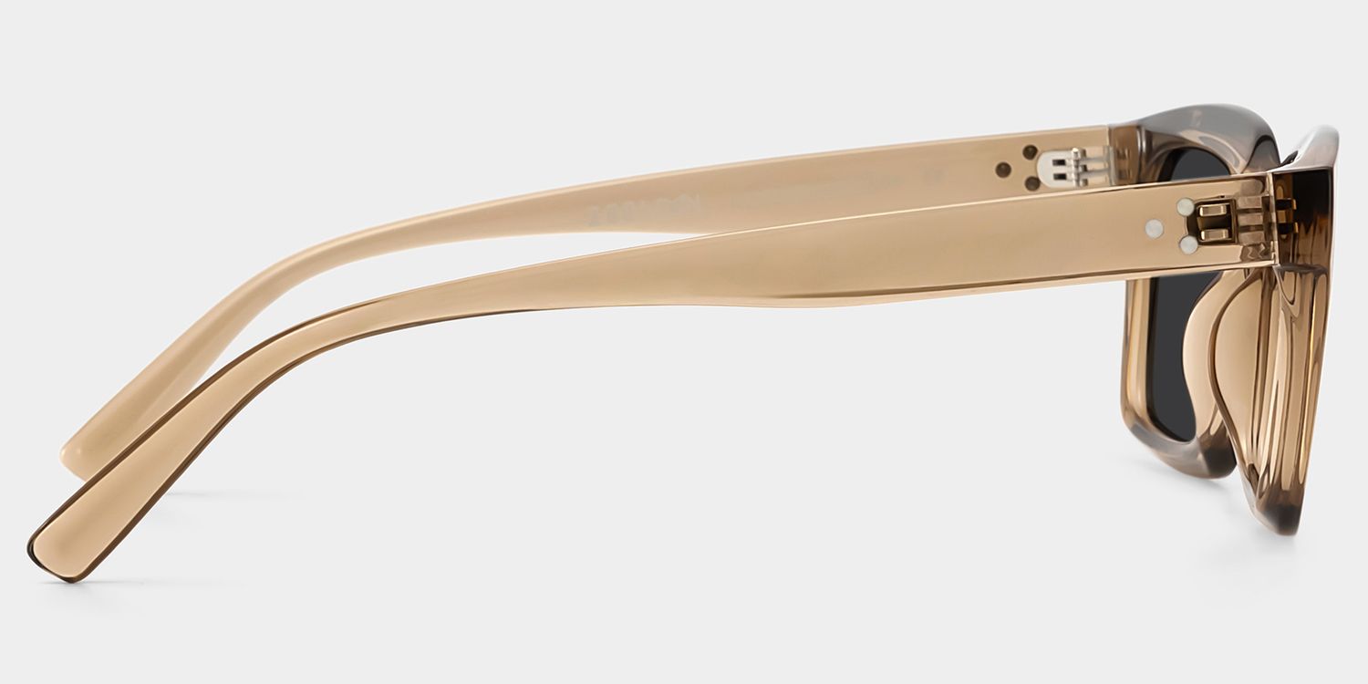 Grover Rectangle Beige Sunglasses for Women & Men | ZEELOOL UK3