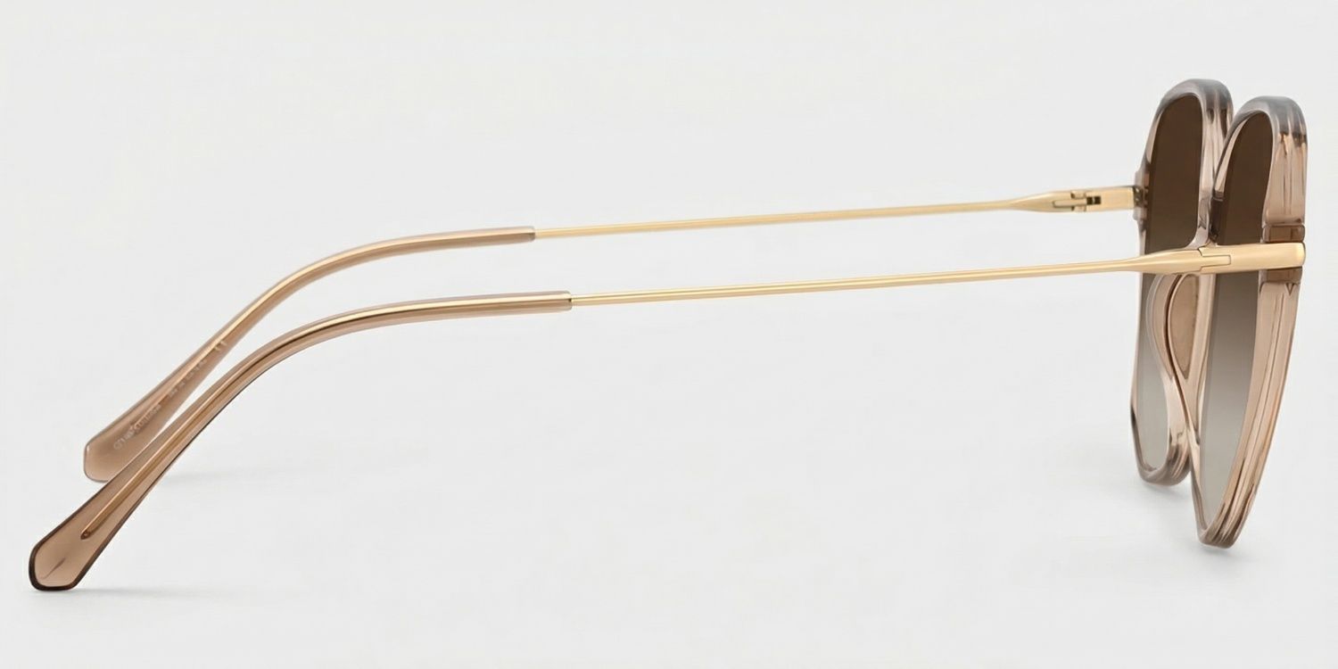 Payton Geometric Sunglasses with Tr90 Beige Frames | ZEELOOL CA3