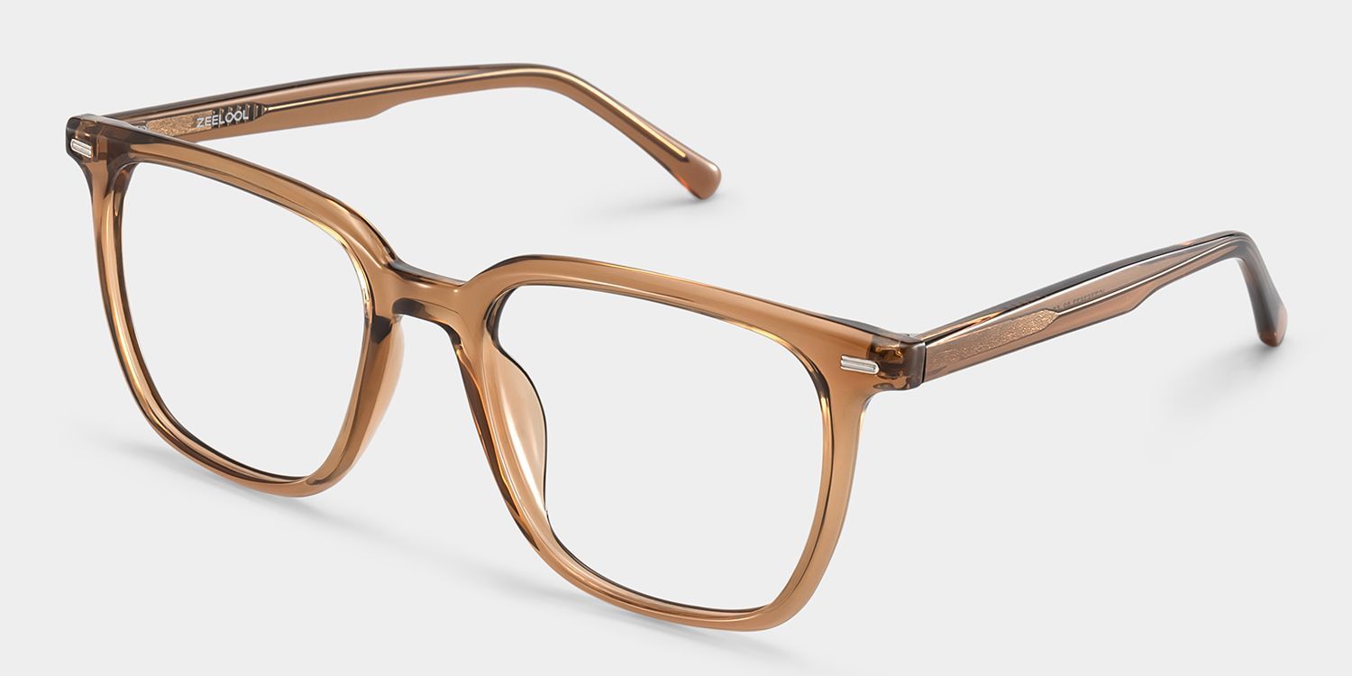 Jude Light Brown Square Glasses Frames for Women | ZEELOOL2
