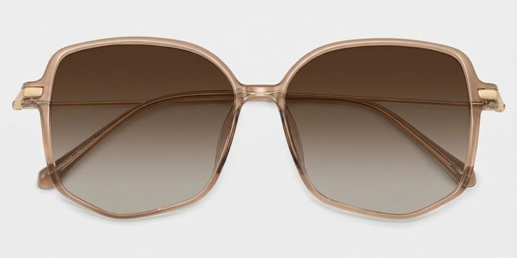 Payton Beige Geometric Sunglasses