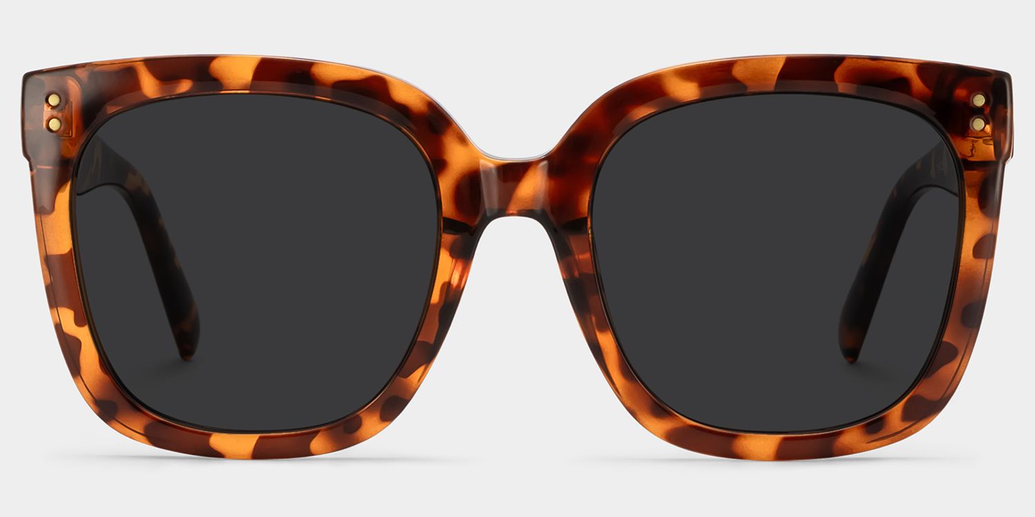 Ebony Tortoise Square Polarized Sunglasses for Driving | ZEELOOL UK0