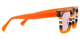 Laguer Orange Rectangle Sunglasses3