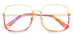 Wade Red Floral Square Glasses2
