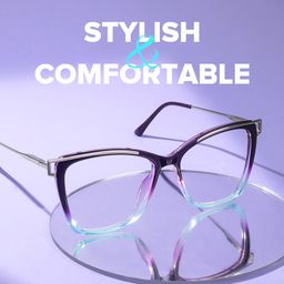 Krystle Purple-Blue Square Glasses4