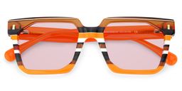 Laguer Orange Rectangle Sunglasses1