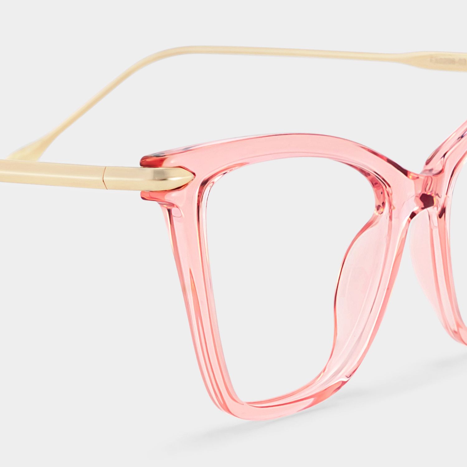 Hilary Butterfly Light Pink Transparent Eyeglasses4