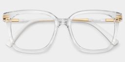 Jacqui Clear Rectangle Glasses1
