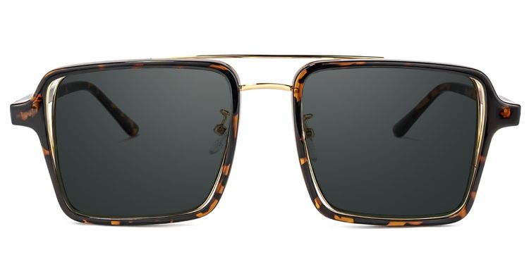 Nellie Tortoise-Gold Aviator Sunglasses