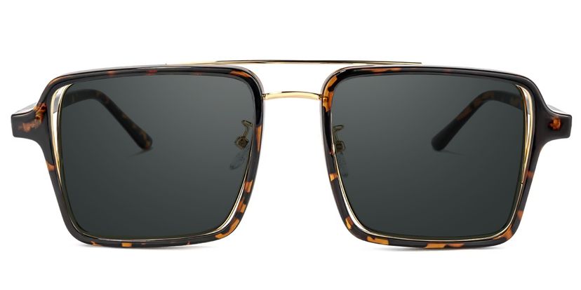 Nellie Tortoise-Gold Aviator Sunglasses