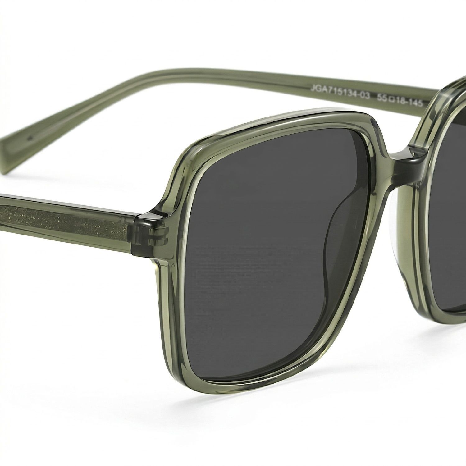 Ember Green Square Sunglasses to Frame Your Face | ZEELOOL UK4