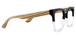 Pascal Black Clear Aviator Glasses4
