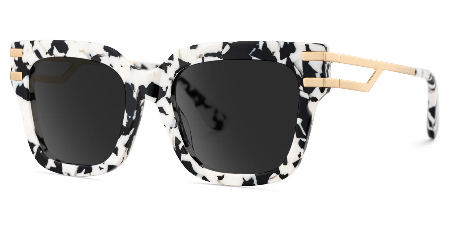 Lidia Cow Print Square Sunglasses to Frame Your Face | ZEELOOL UK2