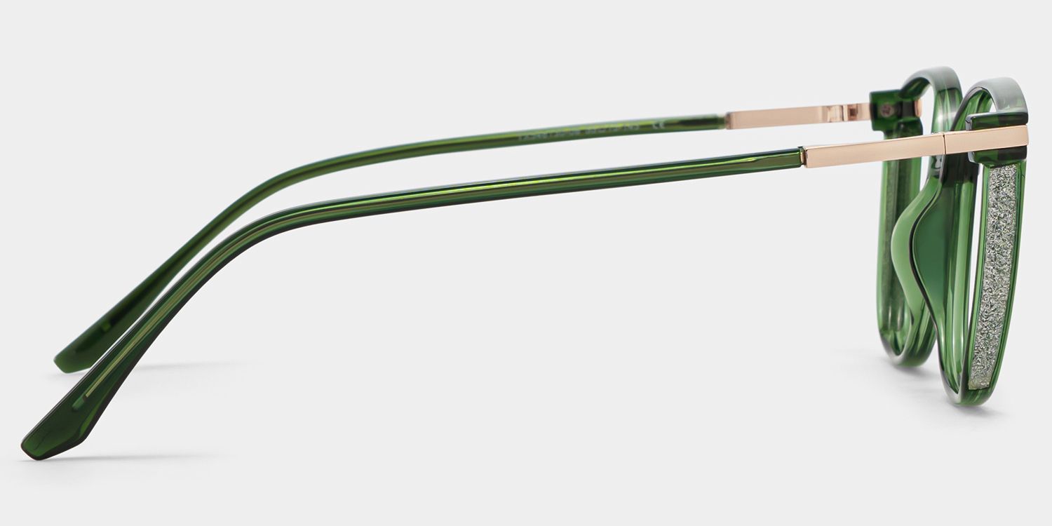 Rodz Square Dark-Green Frame Glasses | Zeelool3