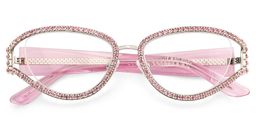Star Pink Cat eye Glasses2