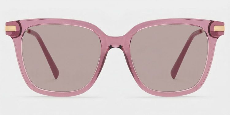 Jacqui Pink Rectangle Sunglasses