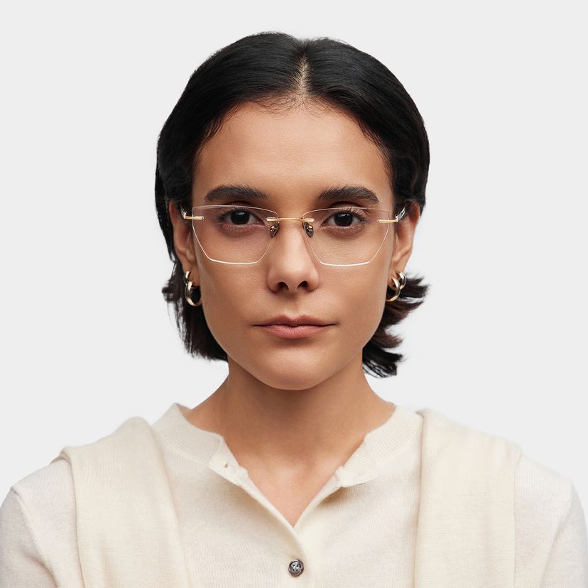 Ella Gold Cat eye Glasses