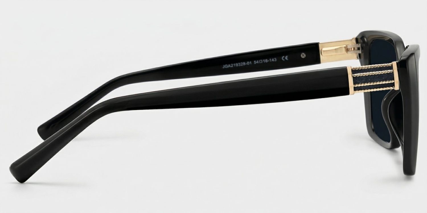 Emery Black Square Polarized Sunglasses for Driving | ZEELOOL UK3