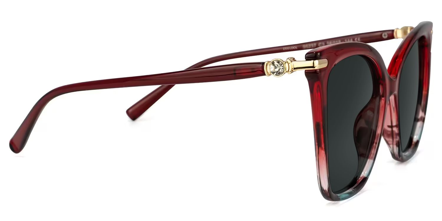Lamar Tr90 Red Frame Sunglasses | ZEELOOL UK2