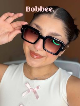 Bobbee Black Square Glasses8