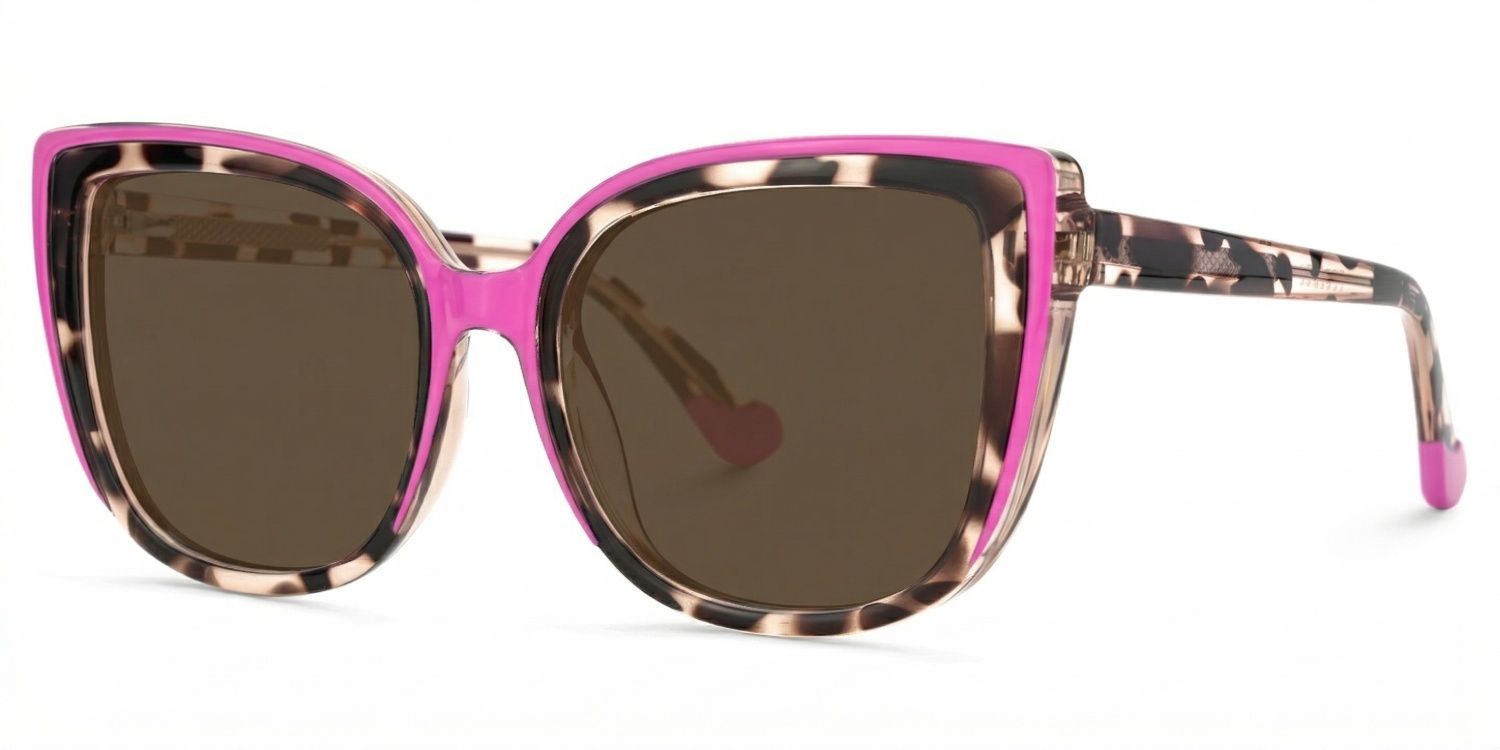 Fenn Pink Tortoise Cat Eye Sunglasses to Frame Your Face | ZEELOOL UK2