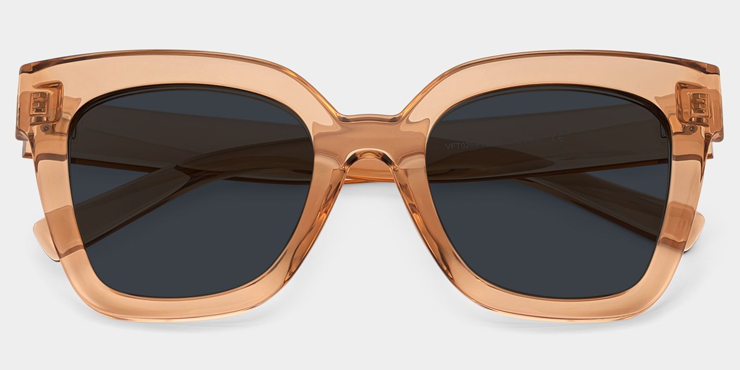 Malcolm Square Beige Sunglasses for Women & Men | ZEELOOL UK1