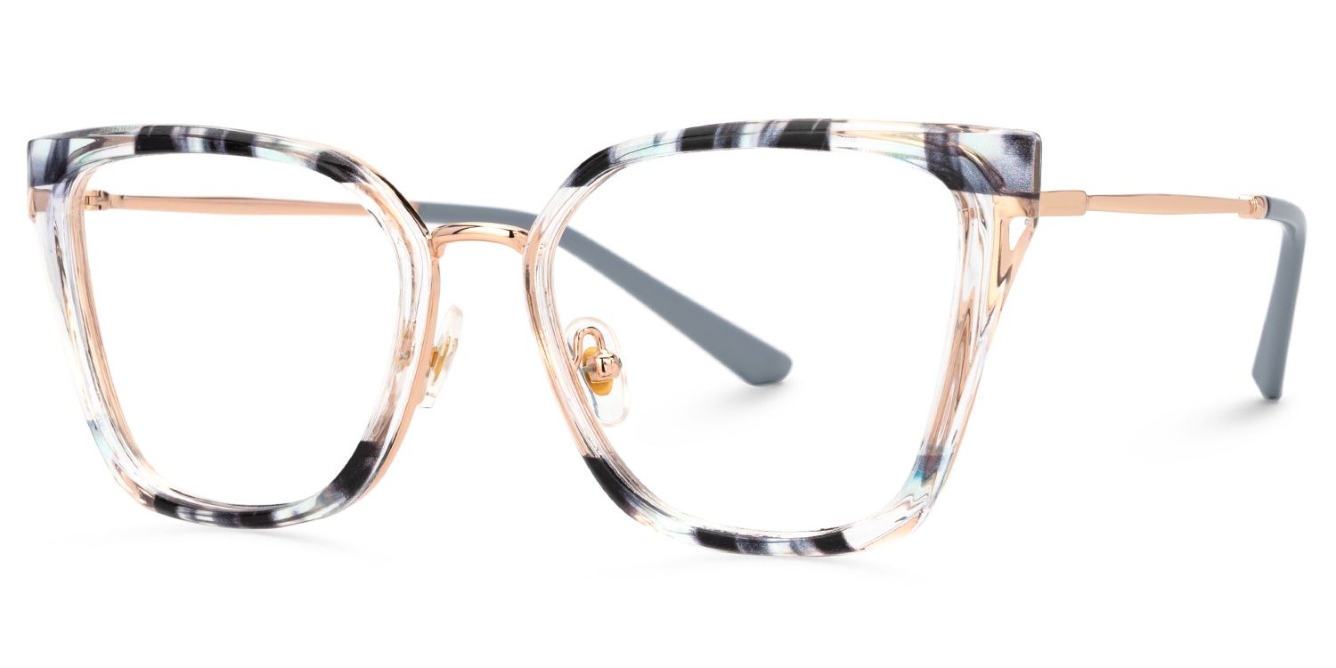 Martins TR90 Rectangle Blue Frame Glasses | ZEELOOL UK1
