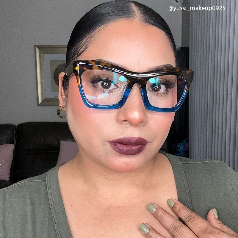 Benitez Square Blue-Tortoise Frame Glasses | Zeelool11