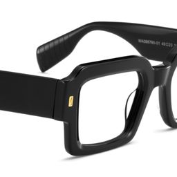 Bobbee Black Square Glasses6