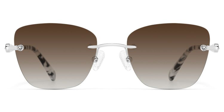Seth Silver Rectangle Sunglasses