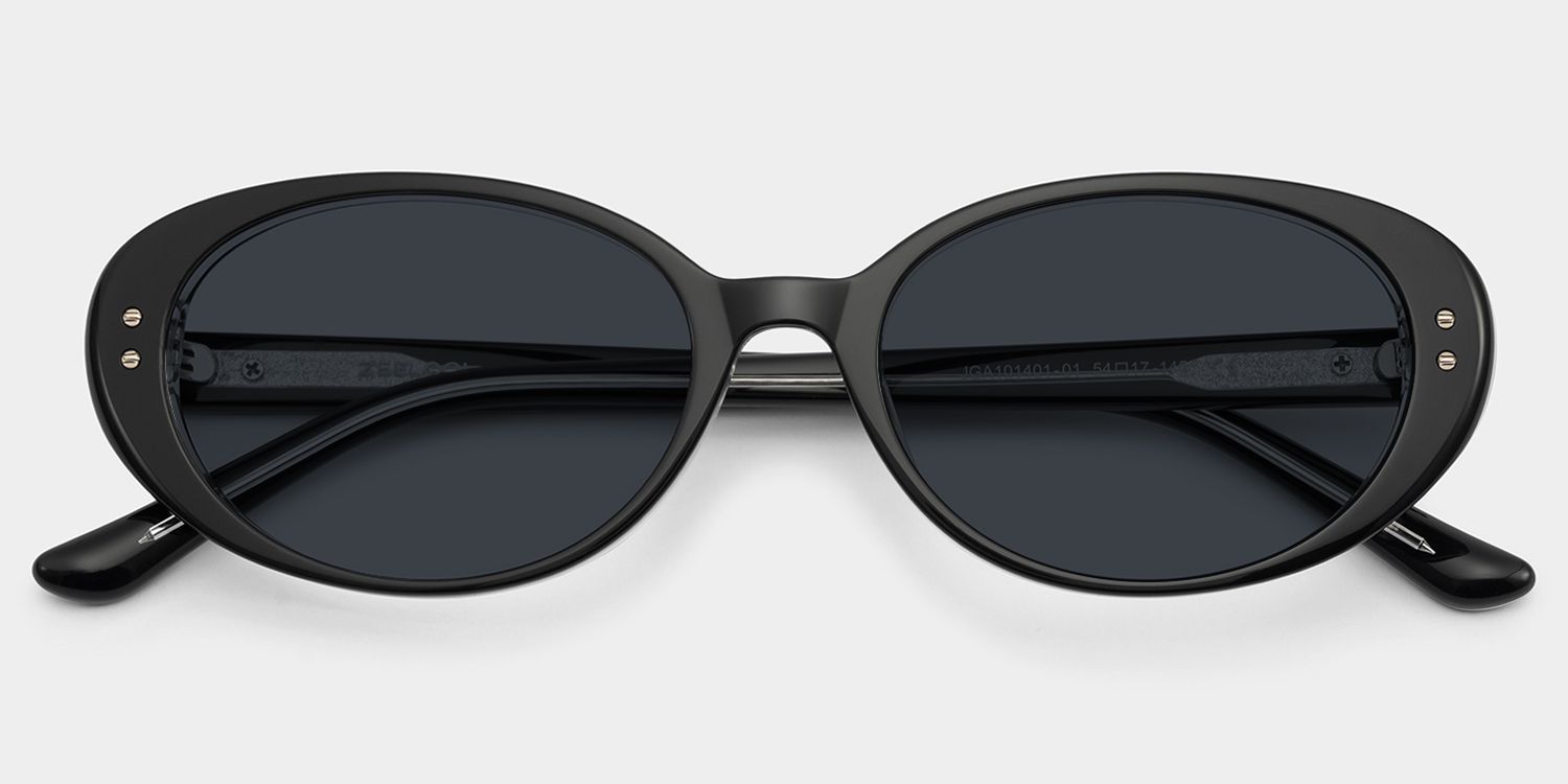 Lennon Black Oval Sunglasses to Frame Your Face | ZEELOOL UK1