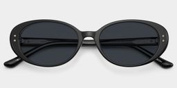 Lennon Black Oval Sunglasses1