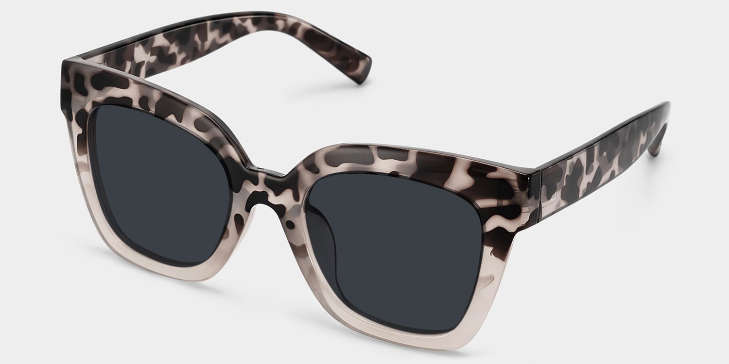 Malcolm Plastic Two-Tone Square Frame Sunglasses | ZEELOOL UK2
