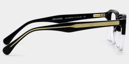 Vickerie Black Clear Rectangle Glasses4