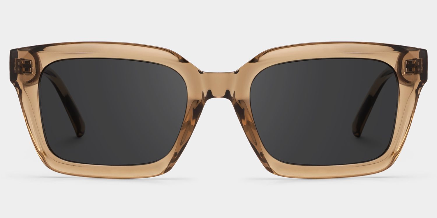 Grover Rectangle Beige Sunglasses for Women & Men | ZEELOOL UK0