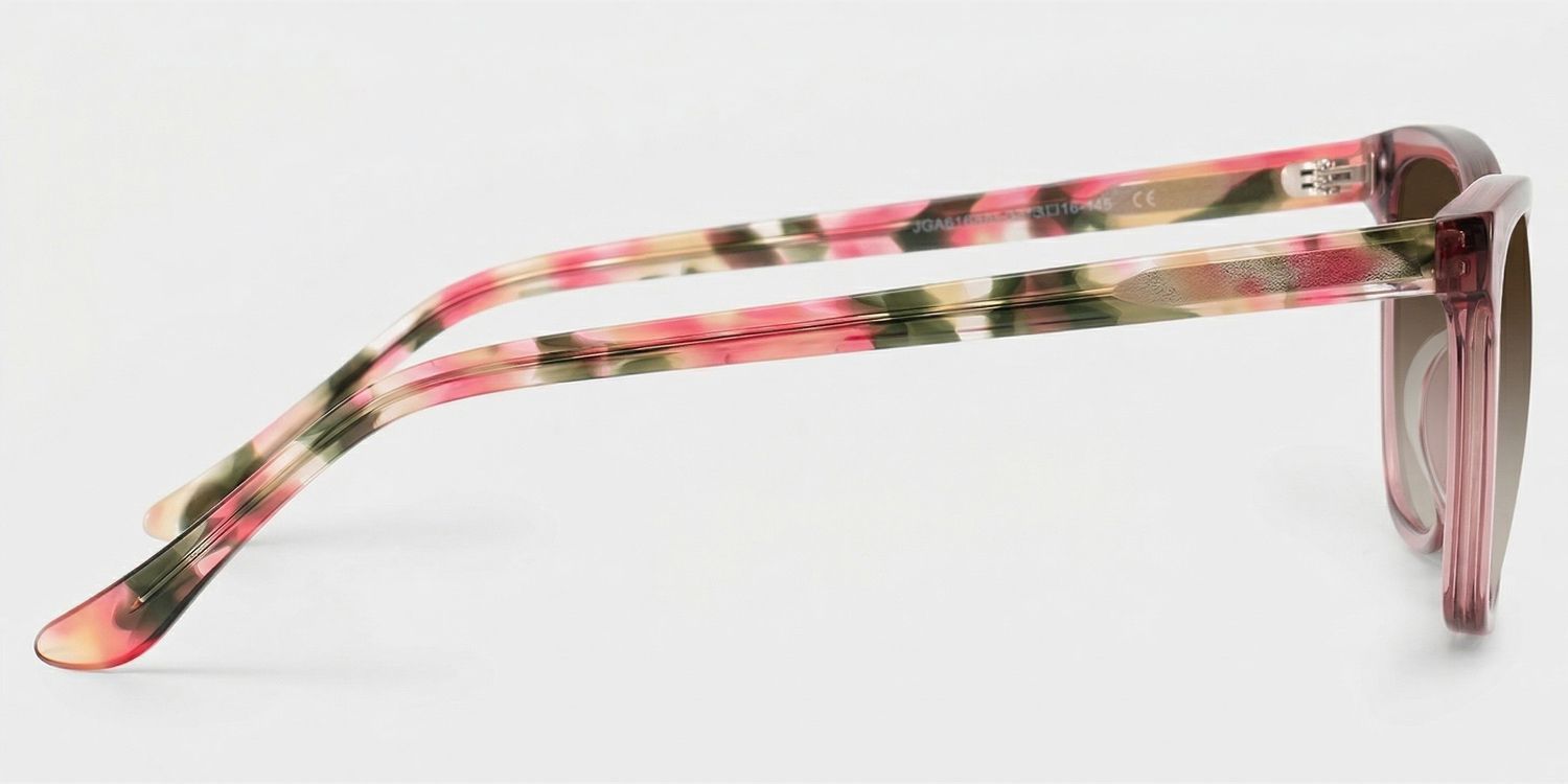 Faith Pink Rectangle Polarized Sunglasses for Driving | ZEELOOL UK3