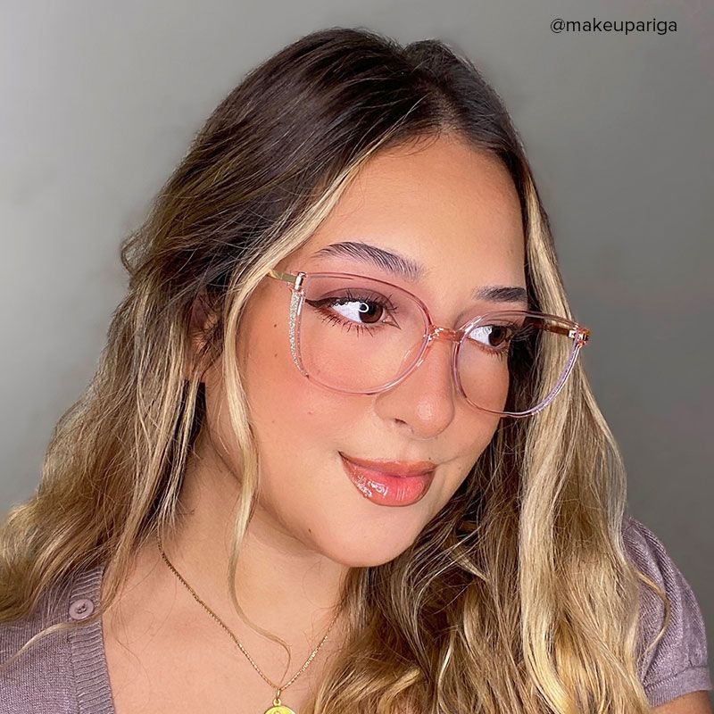 Rodz Light Pink Square Frame Glasses | Zeelool6