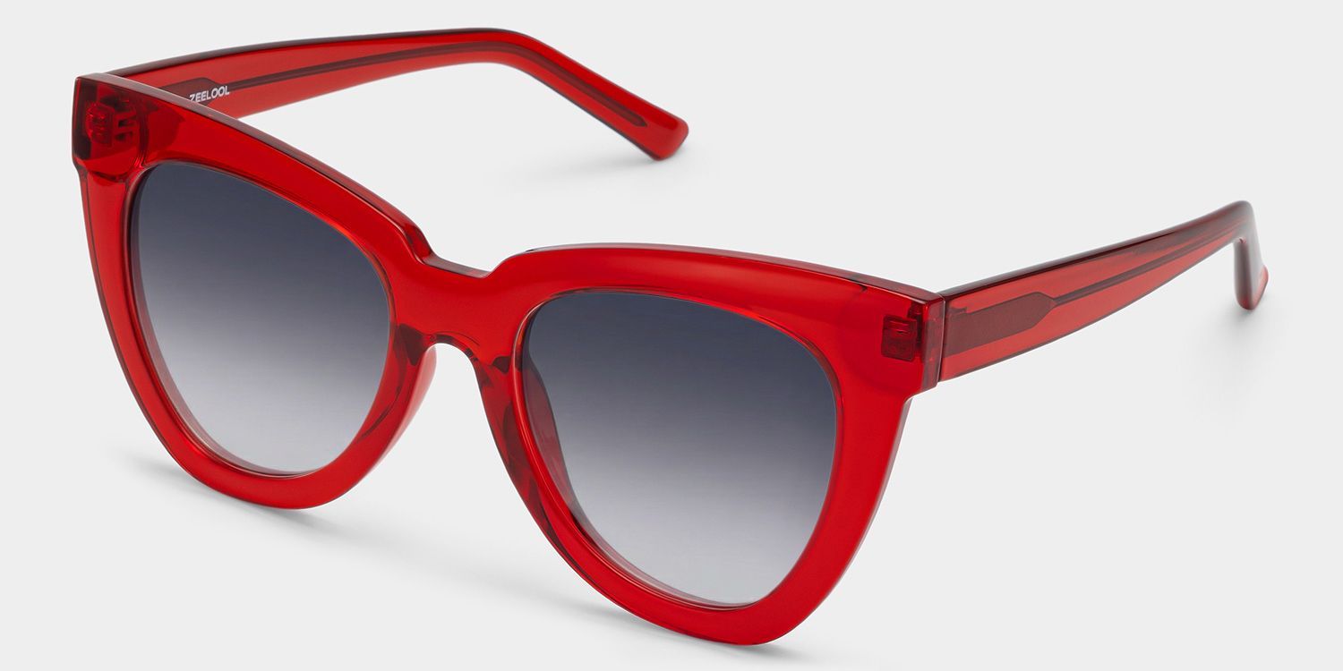 Yaser Red Cat Eye Sunglasses to Frame Your Face | ZEELOOL UK2