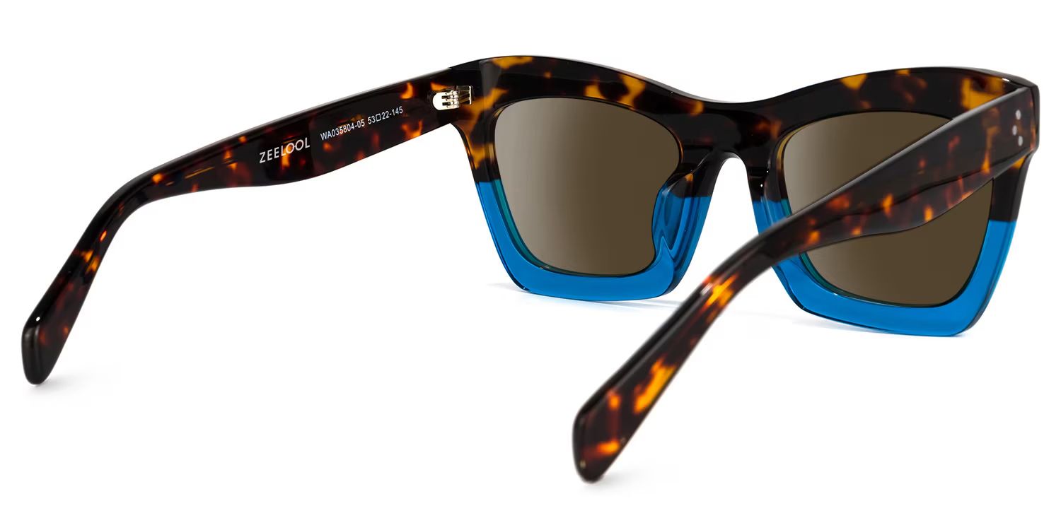 Benitez Rectangle Blue Sunglasses for Women & Men | ZEELOOL UK3